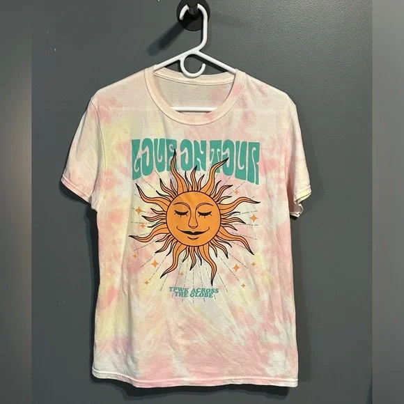 Harry Styles Love on Tour 2022 Shirt Tie Dyed Double Sided Music Band Tee - Picture 1 of 2